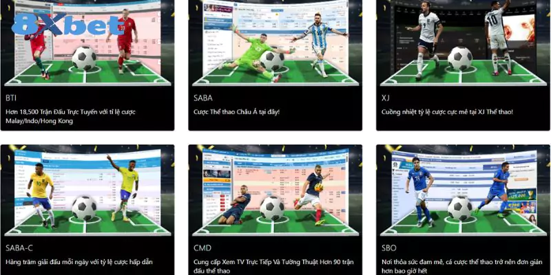 Có đa dạng sảnh cược tại 8xbet cho bạn lựa chọn